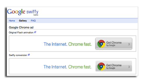 Google Swiffy: da Flash ad HTML5 