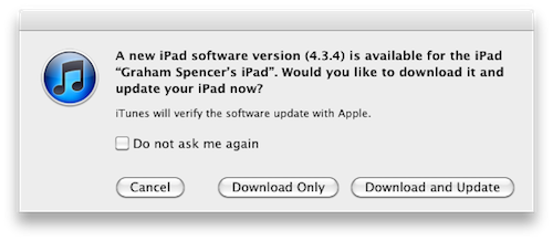 iOS 4.3.4 (anti-jailbreak) disponibile al download