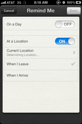 iOS 5: nella Beta 4 sono attivi i promemoria con la location? 
