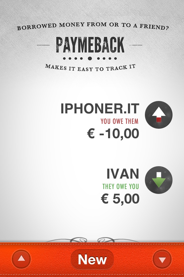 PayMeBack: l'app giusta per appuntare prestiti su iPhone