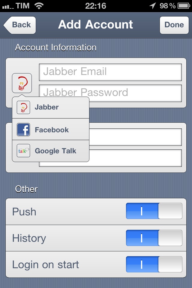 TalkRoom: app per chattare con Facebook, Google Talk e Jabber