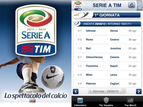 Lega Serie A: l'app ufficiale per consultare il calendario 2011/2012
