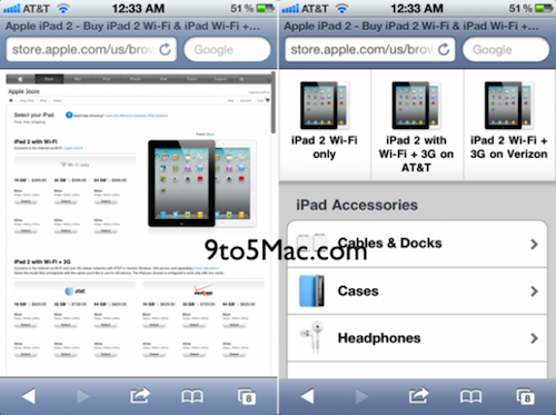 Apple lavora ad una versione web mobile di Apple Online Store 