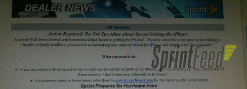 Sprint ai dipendenti:  non parlate di iPhone 5 