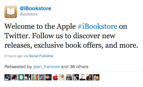 iBookstore ora ha un account su Twitter 