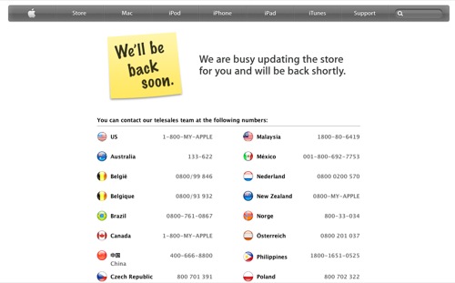 L'Apple Store online si prepara ad iPhone 4S/5