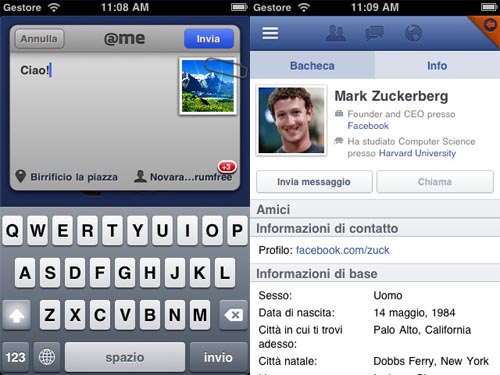 @me for Facebook: l'app che "integra" Facebook in iOS 5 [2 redeem in regalo]