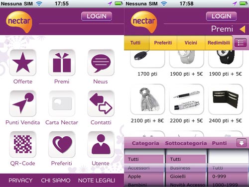 Nectar: l'app ufficiale della raccolta punti su App Store