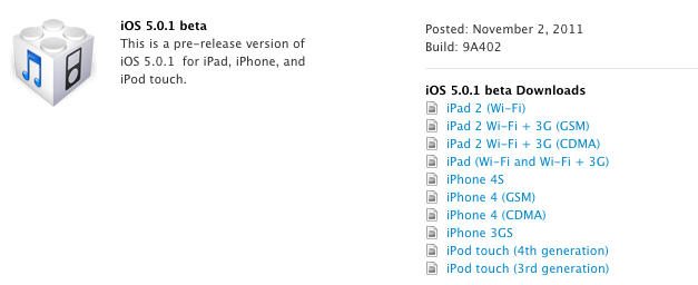 Apple rilascia iOS 5.0.1 in versione beta