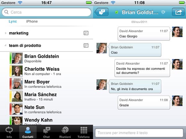 Microsoft Lync 2010 for iPhone