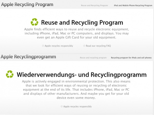 Apple estende il suo programma di riciclaggio in UK, Francia e Germania