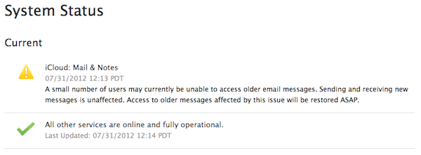 iCloud: problemi per l'accesso alle vecchie mail 