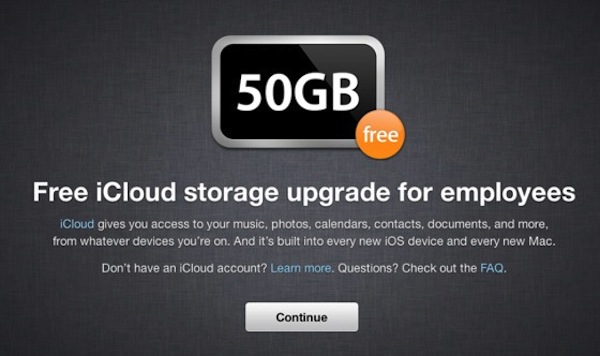 iCloud: Apple regala 50GB ai suoi dipendenti 