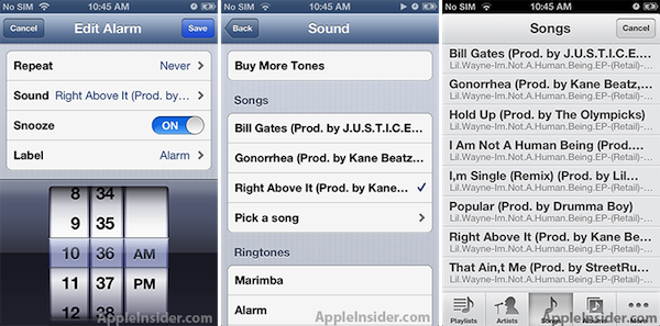 iOS 6 vi sveglia con la vostra canzone preferita 