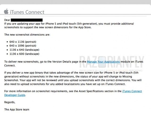 iPhone 5: Apple chiede agli sviluppatori gli screenshot da 4 pollici 