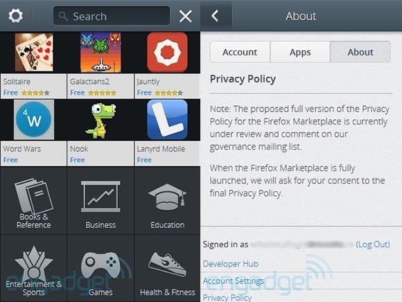 Firefox OS Marketplace