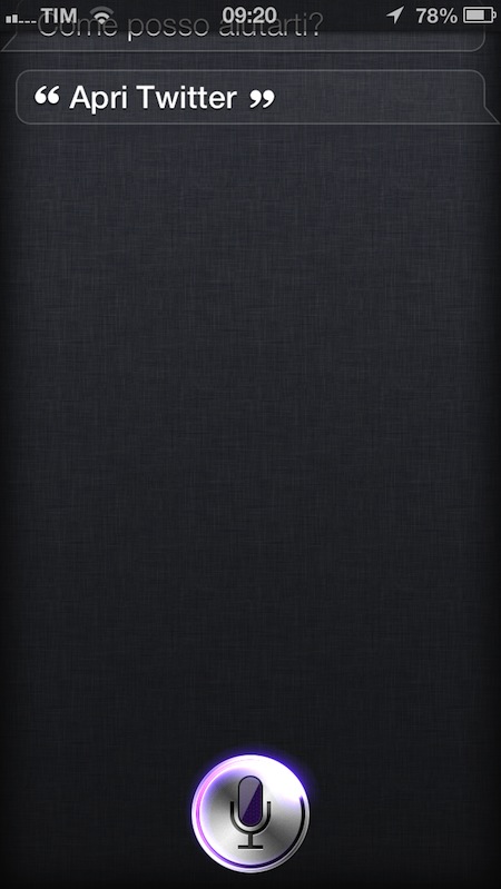 Siri apre Twitter