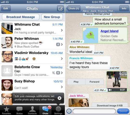 WhatsApp si aggiorna per iPhone 5