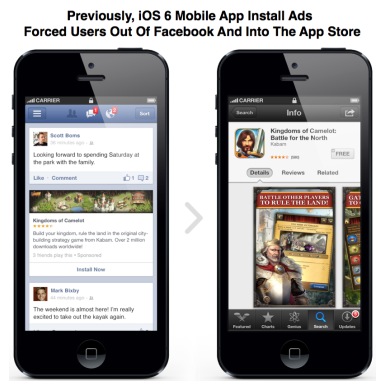 Facebook: ora possibili gli acquisti in App Store tramite pop-up