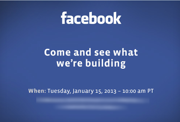 Facebook annuncia un evento per il 15 gennaio 