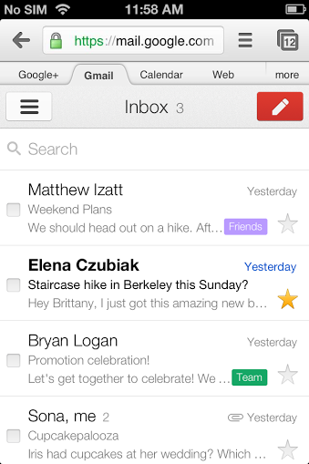 Gmail: la web-app ha ora lo stile di iOS 