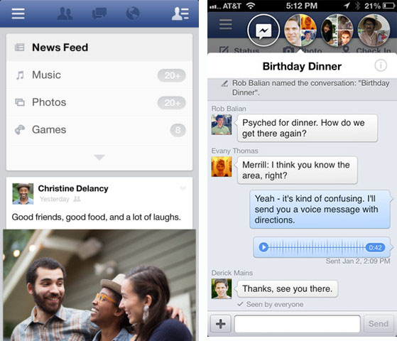 Facebook: l'app per iOS si aggiorna