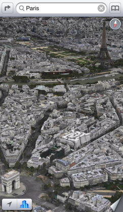 Fly-Over: Parigi e Versailles mappate in tre dimensioni sulle mappe di iOS 6 