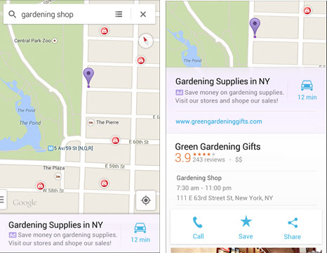 Google Maps: arrivano i risultati sponsorizzati su iOS
