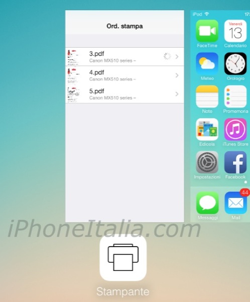 iOS 7: Apple dedica lo spazio di spotlight a AirPrint