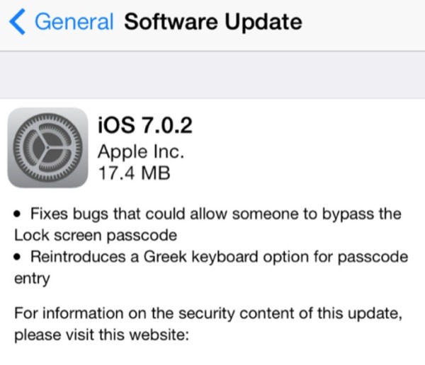 iOS 7.0.2