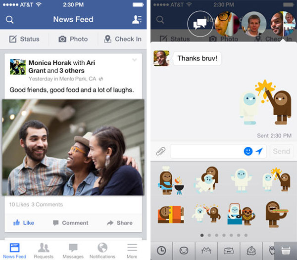Facebook si aggiorna, nuova versione 6.6 su App Store