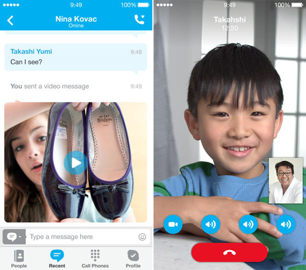 Microsoft rinnova Skype per iOS 7