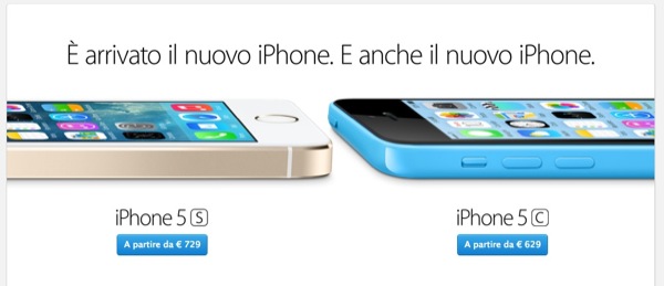 iPhone 5s e 5c disponibili da oggi in Italia