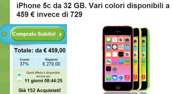 iPhone 5C da 32 GB, offerta su Groupon