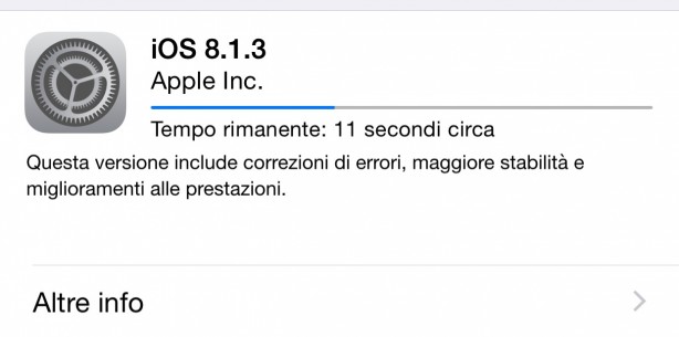 iOS 8.1.3 per gli iPhone: download e dettagli dopo dieci giorni