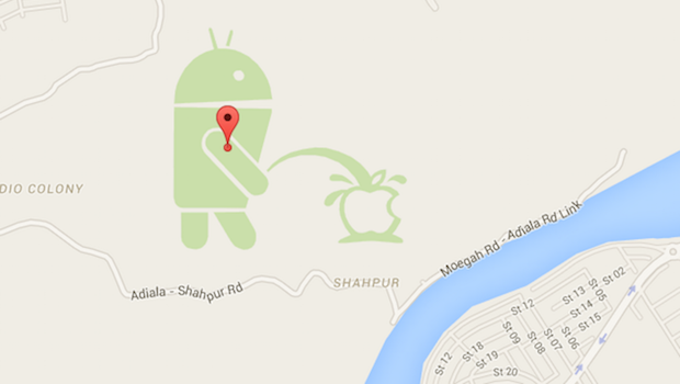 Android prende in giro Apple su Google Maps