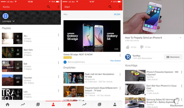 Material Design in YouTube