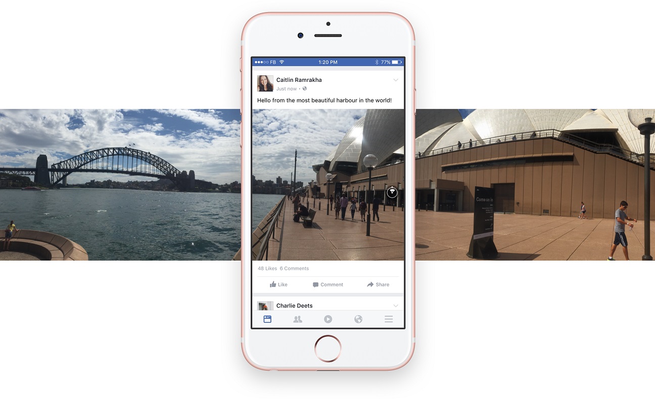 Come pubblicare foto panoramiche su Facebook con iPhone?