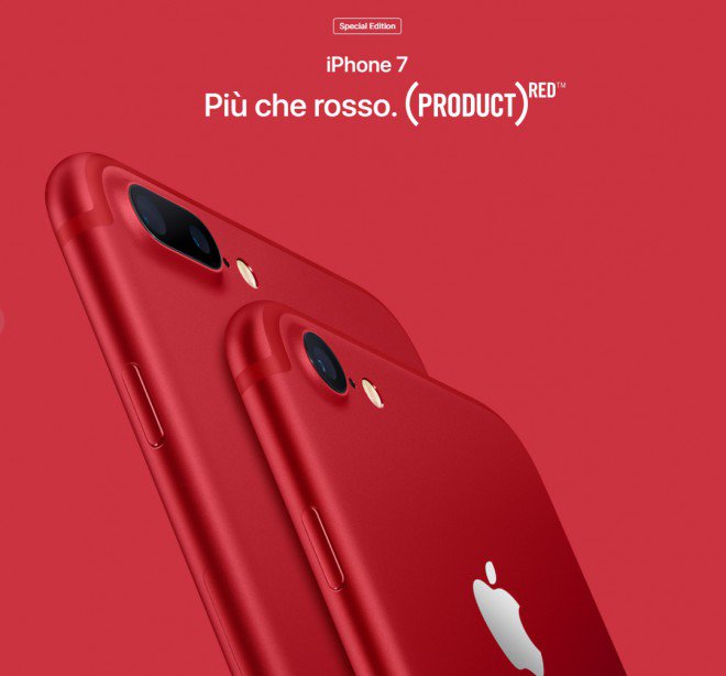 Dettagli sul nuovo iPhone 7 rosso: prezzo e data di uscita in Italia